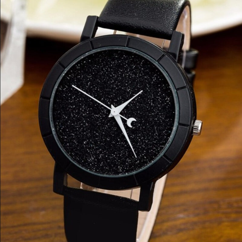 Montre minimaliste pour femmes avec cadran pailleté