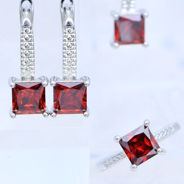 Ensemble de bijoux en argent avec zirconia