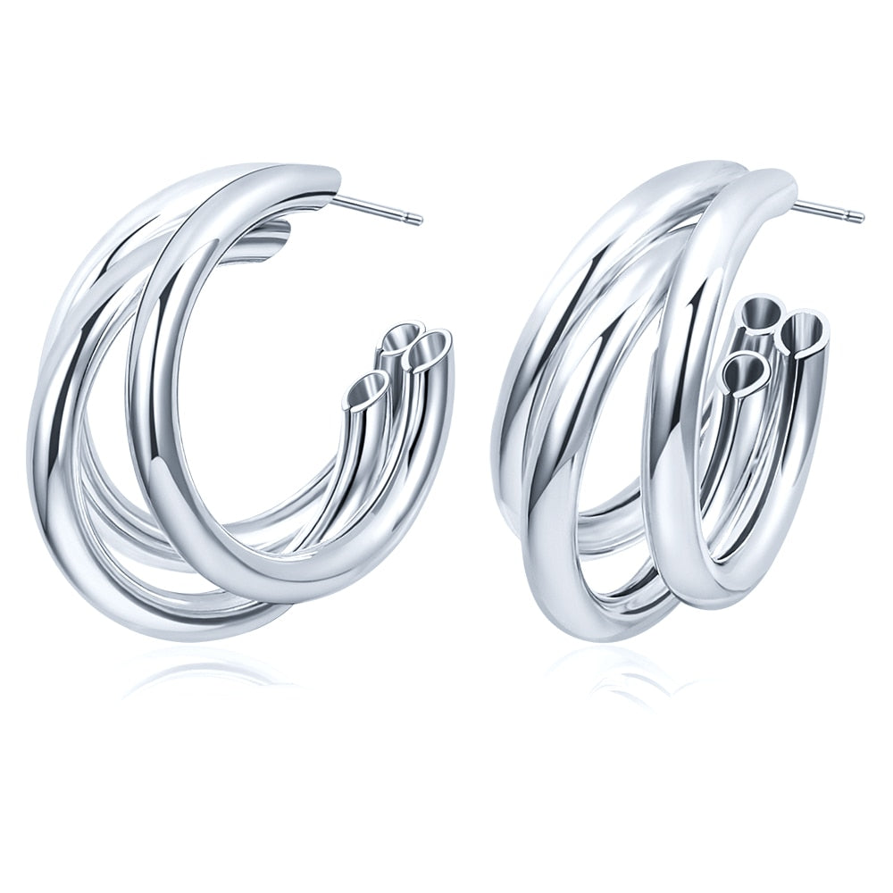 Boucles d'oreilles en cercle