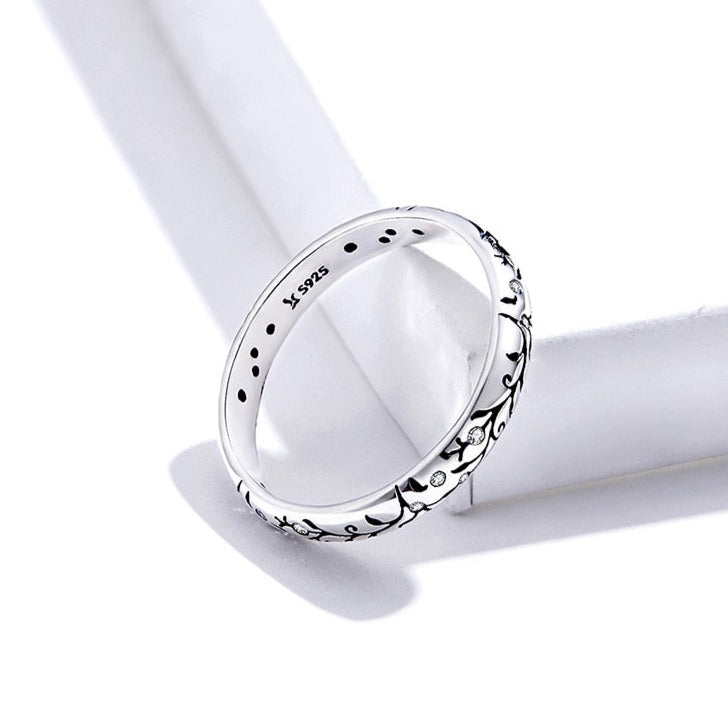 Bague motif feuille