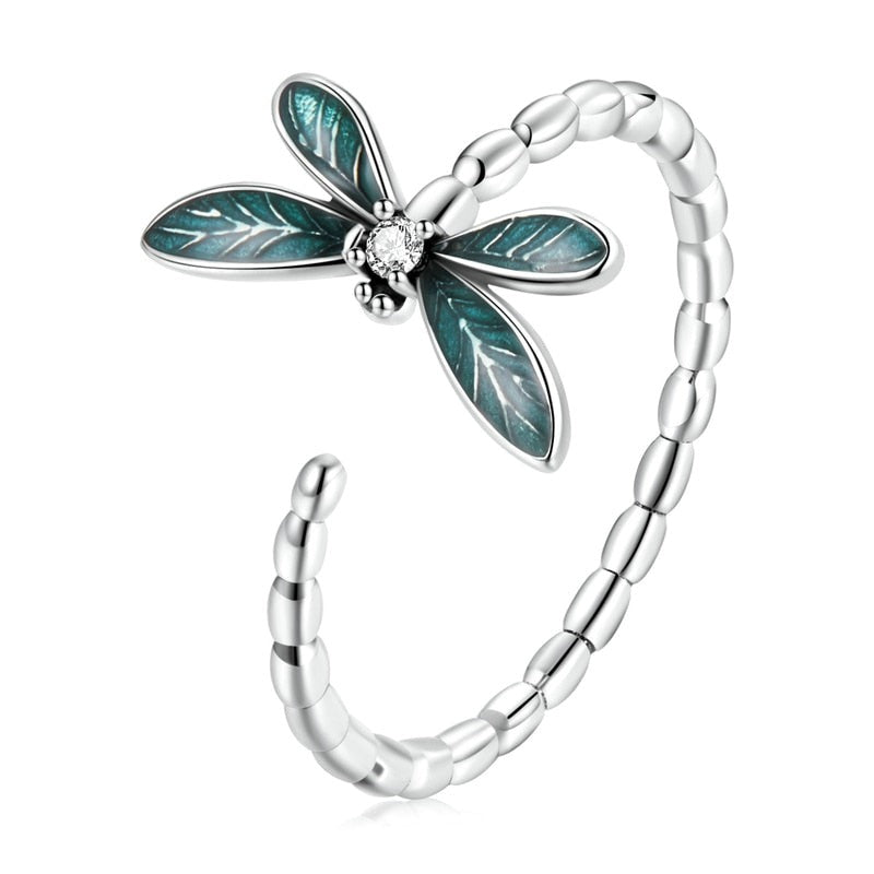 Bague ouverte - libellule