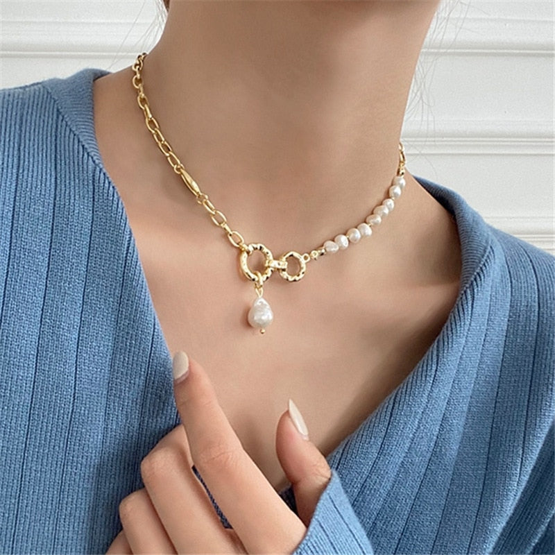 Collier de perles imitation