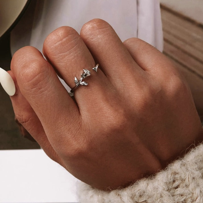 Bague ouverte - Rose
