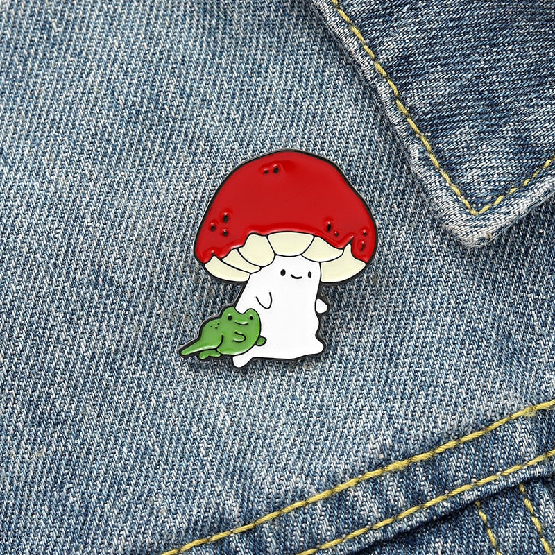 Champignon avec épingle de grenouille