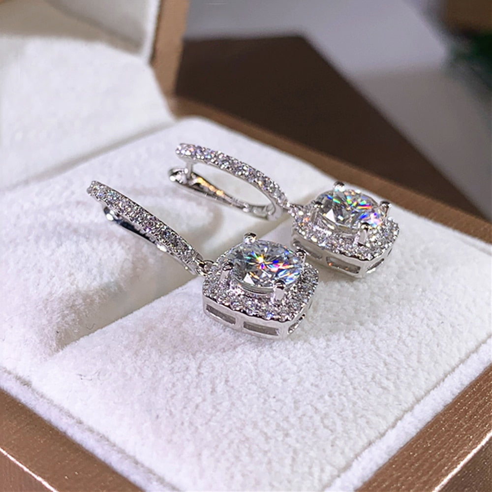 Boucles d'oreilles avec zirconia
