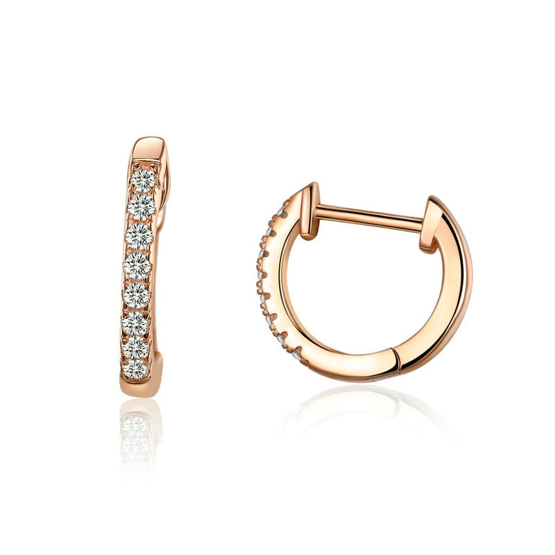 Boucles d'oreilles rondes avec des zircons