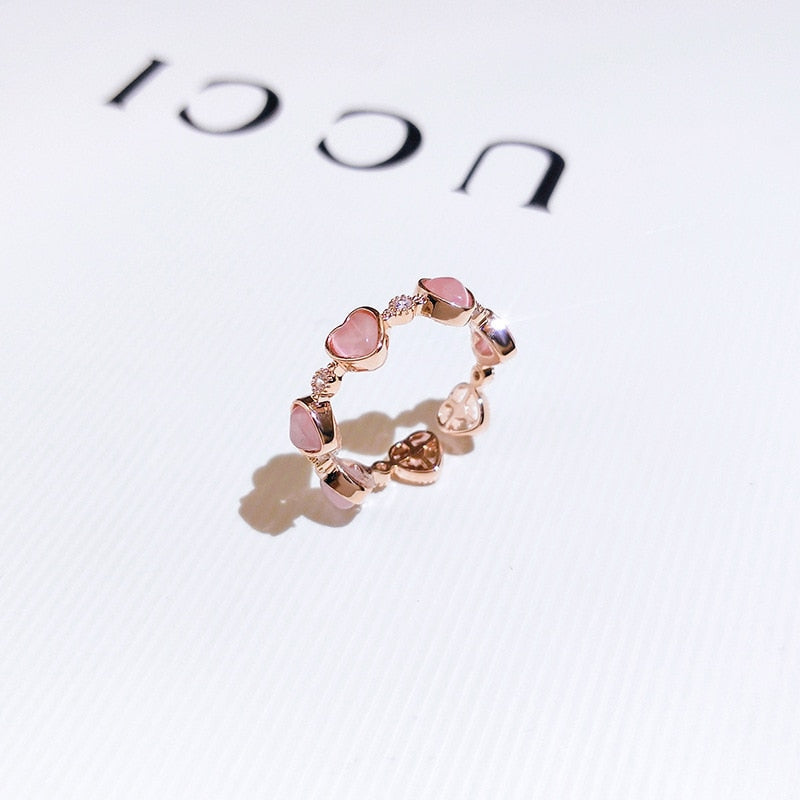 Bague avec des cœurs