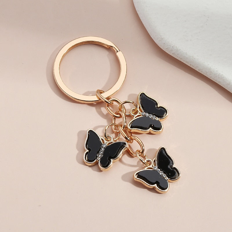 Porte-clés avec motif de papillon