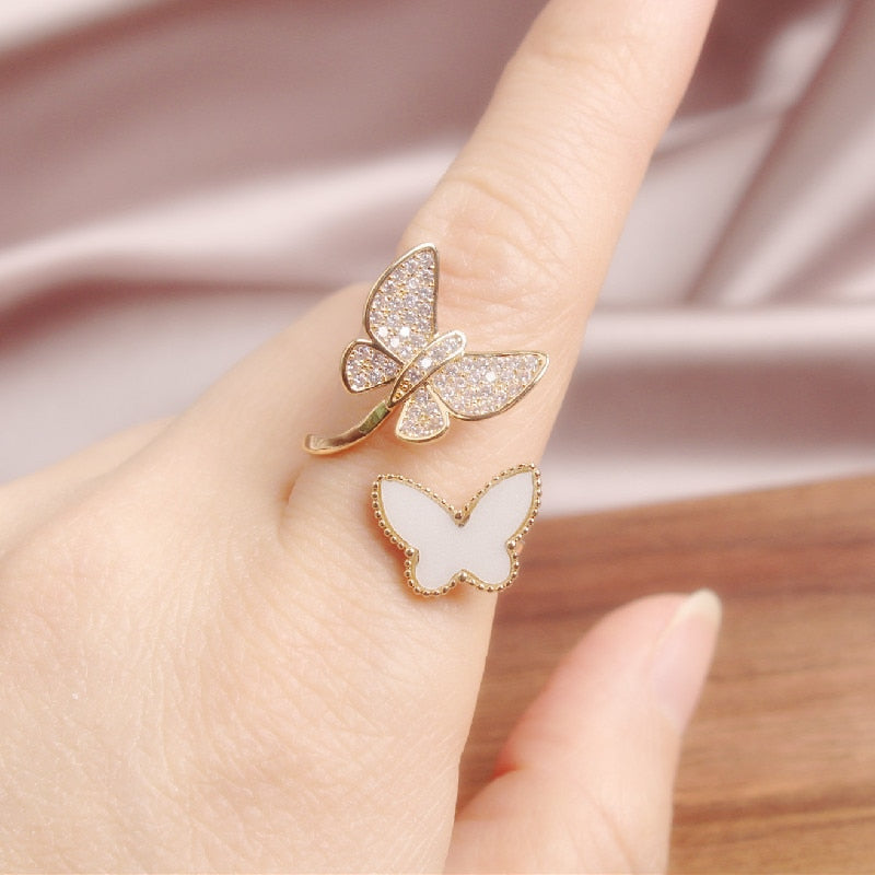 Bague ouverte - papillons