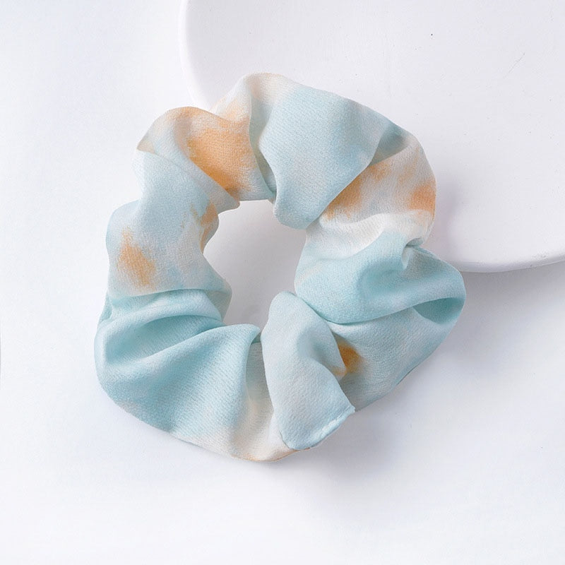 Deux-coloris élastique à cheveux scrunchie