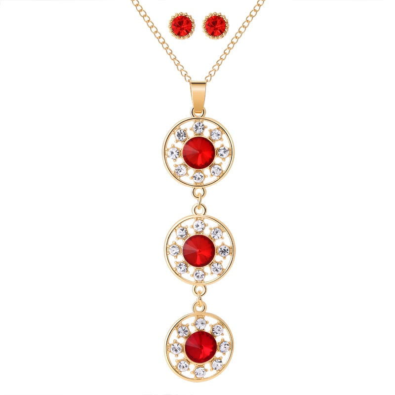 Ensemble de bijoux avec zirconia