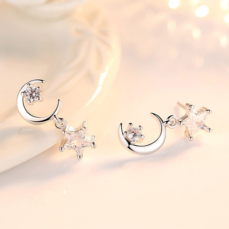 Boucles d'oreilles avec un motif de lune