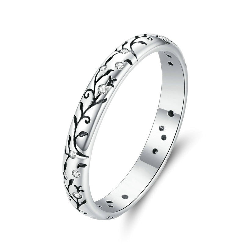 Bague motif feuille