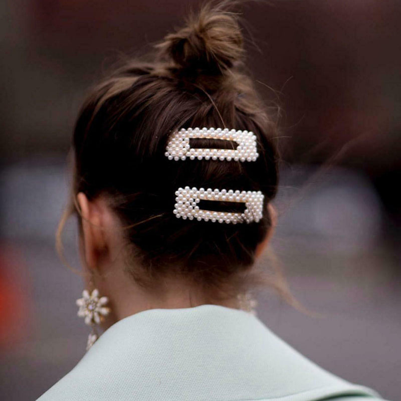 Barrettes à cheveux avec perles