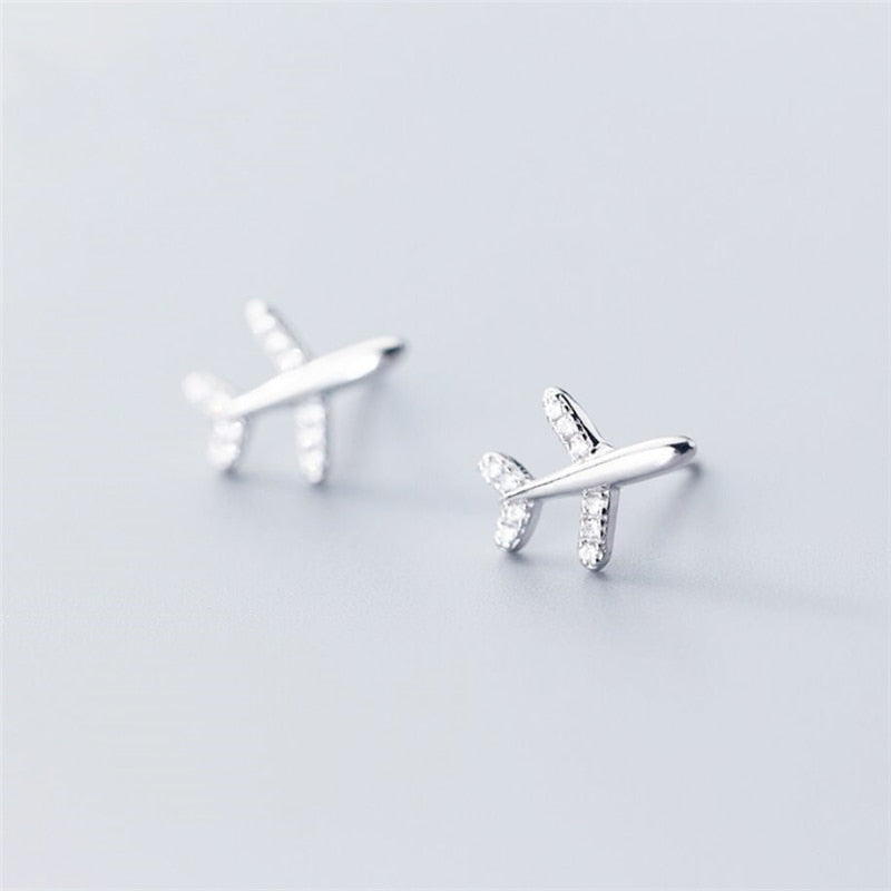 Boucles d'oreilles - avion