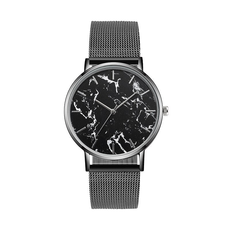 Montre pour femmes avec un motif en marbre