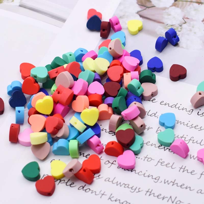 Perles pour bijoux - coeurs