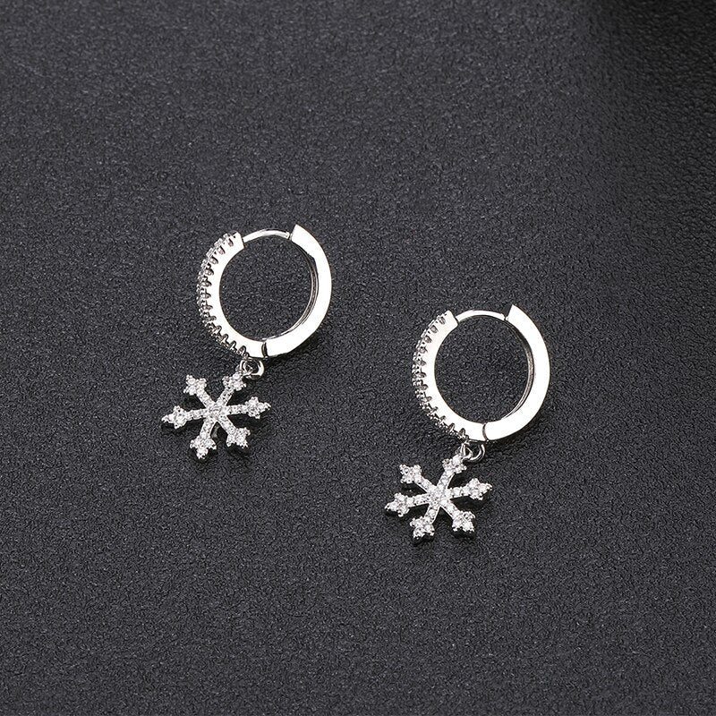 Boucles d'oreilles - flocons de neige