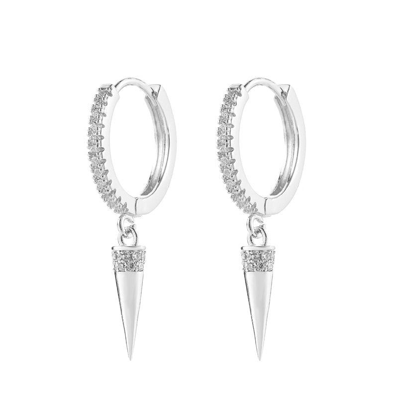 Boucles d'oreilles avec zirconia
