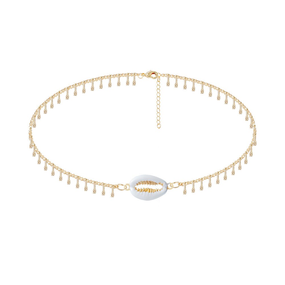 Bracelet de cheville avec un coquillage