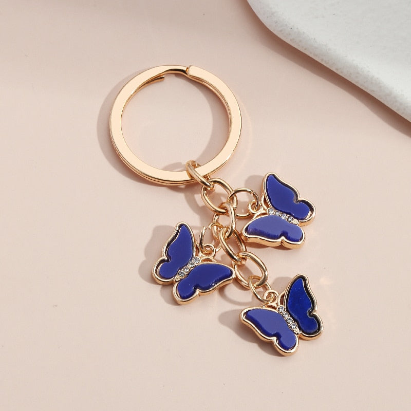Porte-clés avec motif de papillon