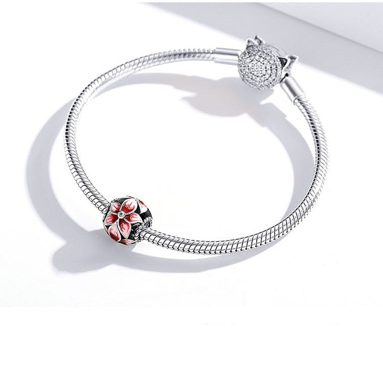 Pendentif modulaire rond - Fleur