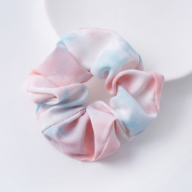 Deux-coloris élastique à cheveux scrunchie