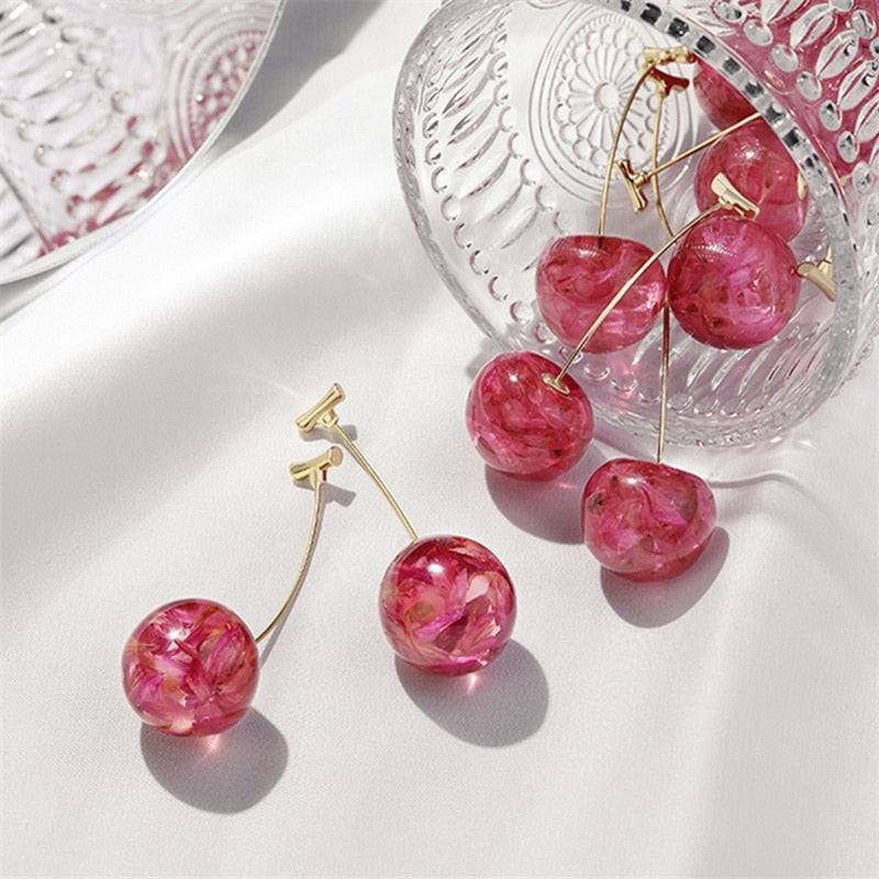 Boucles d'oreilles - cerises