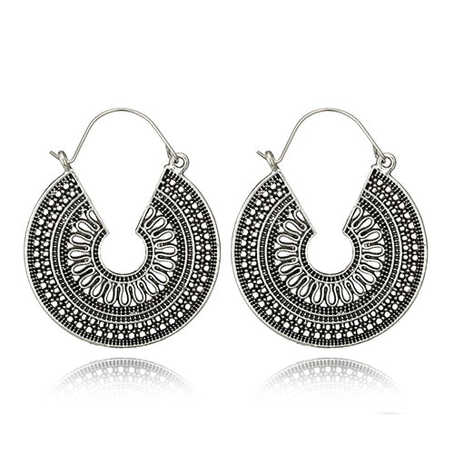 Boucles d'oreilles avec motif aztèque