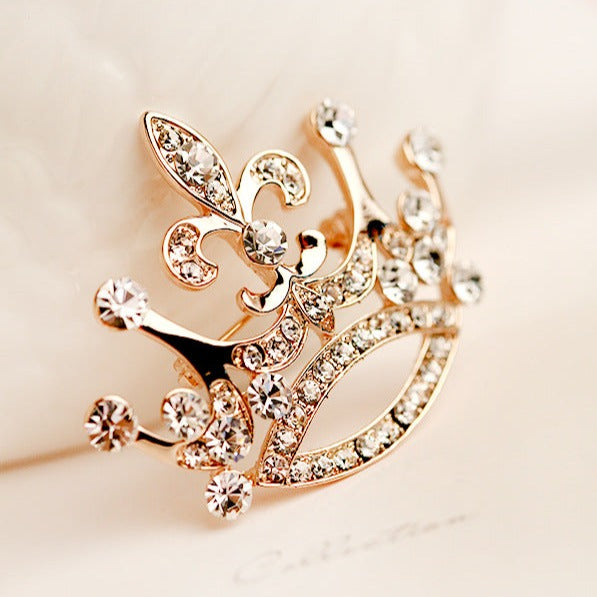 Broche à couronne avec zirconia