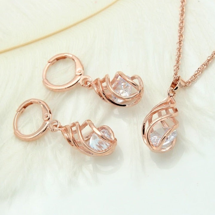 Ensemble de bijoux avec motif en spirale