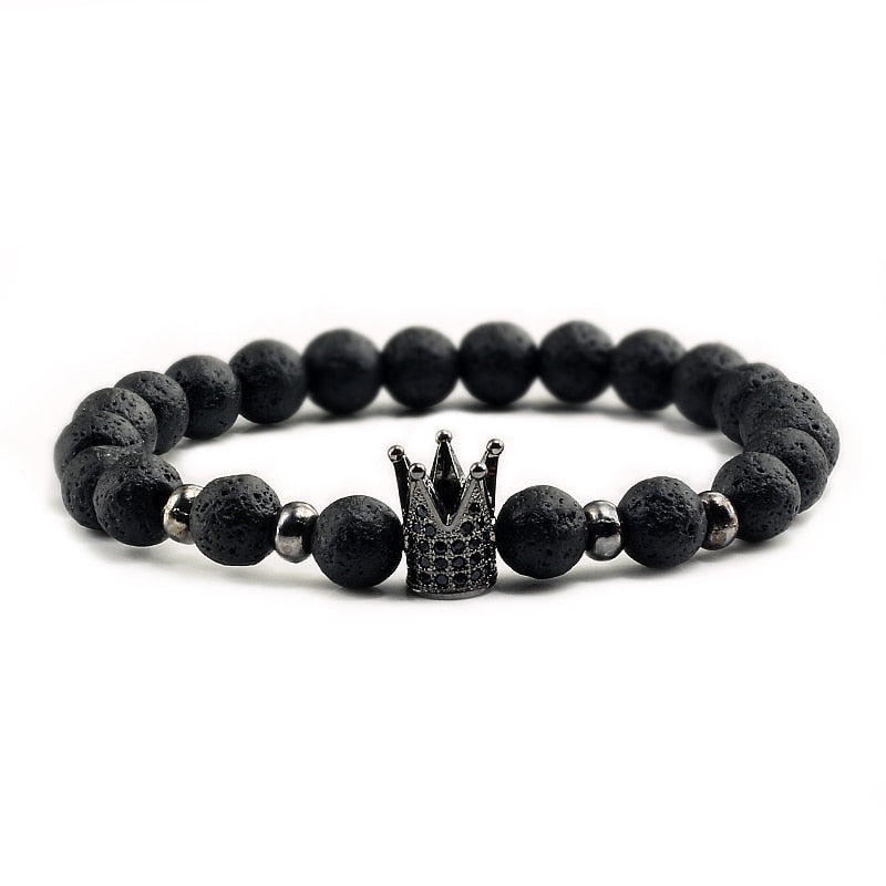 Bracelet avec pierre volcanique