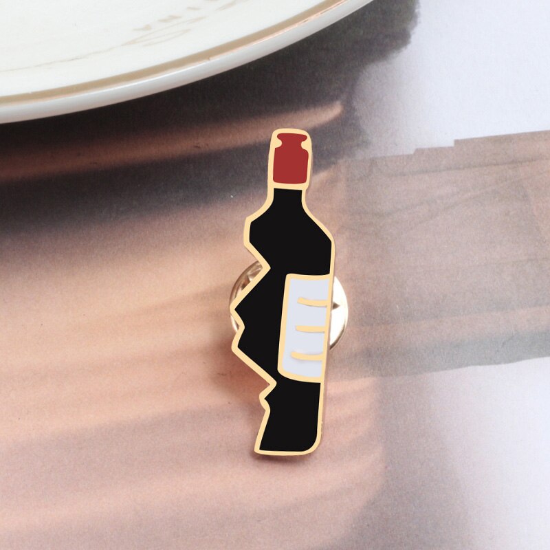 Ensemble de broches - vin et cœur