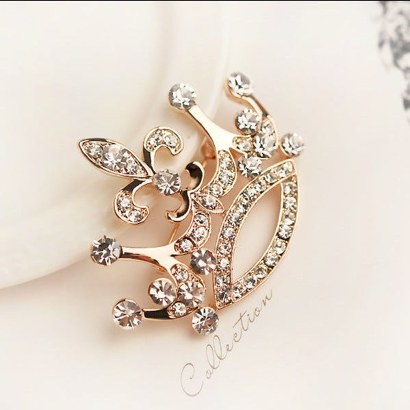 Broche à couronne avec zirconia