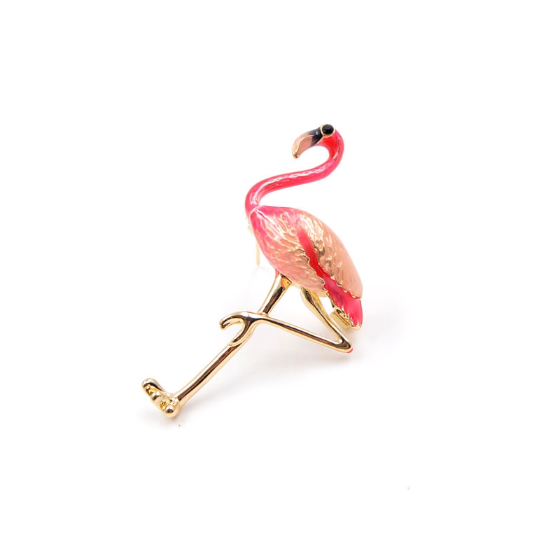 Broche flamant rose