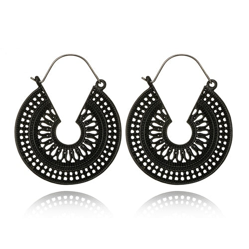 Boucles d'oreilles avec motif aztèque