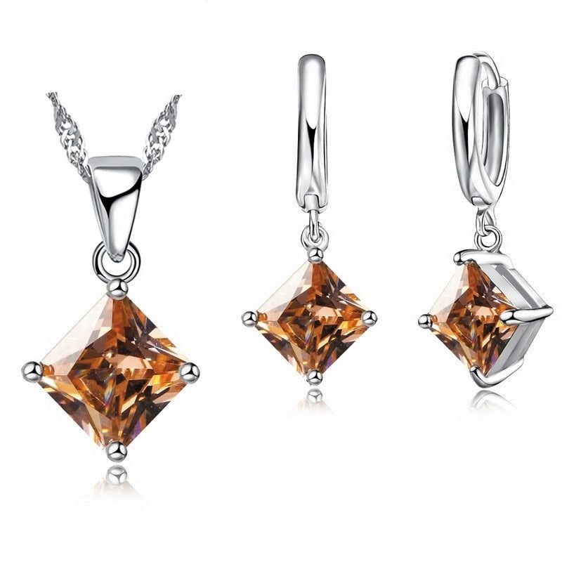 Ensemble de bijoux avec zirconia