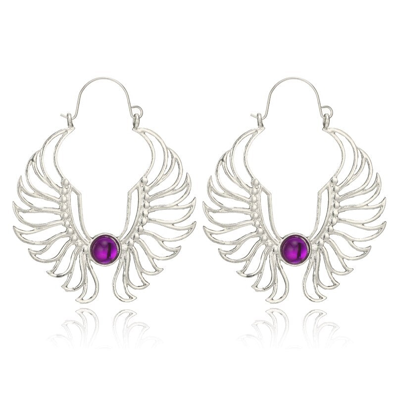 Boucles d'oreilles à motif d'aile