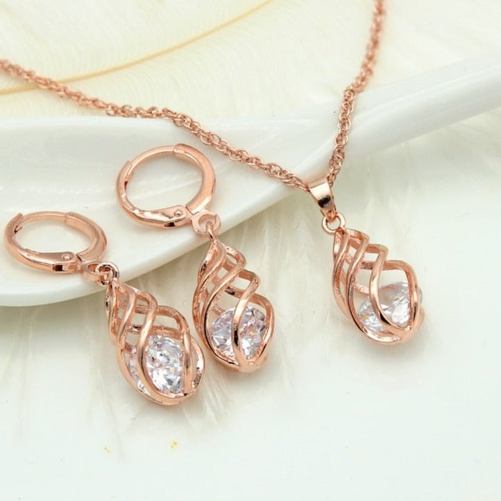Ensemble de bijoux avec motif en spirale