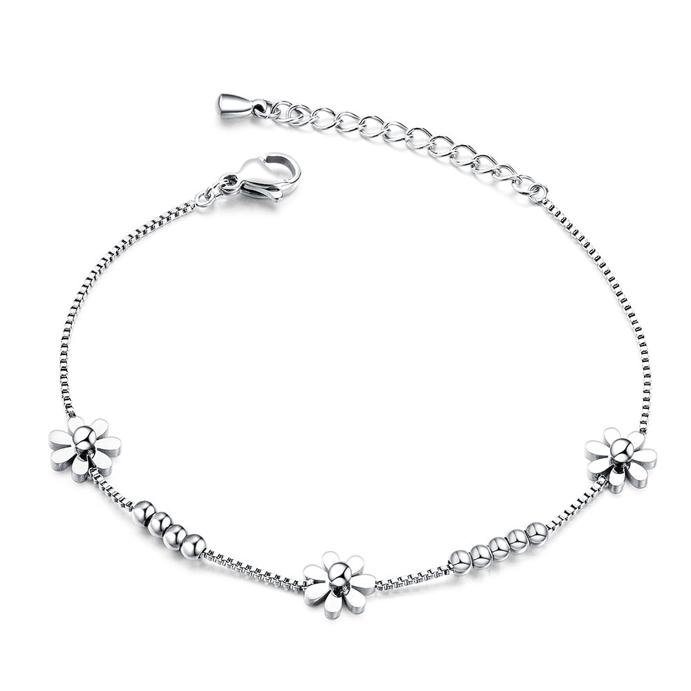 Bracelet minimaliste avec des fleurs
