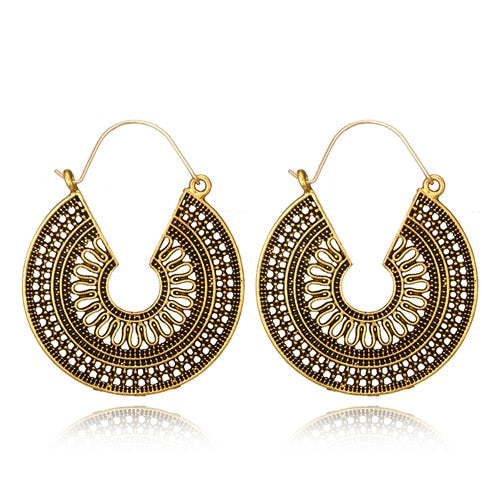 Boucles d'oreilles avec motif aztèque