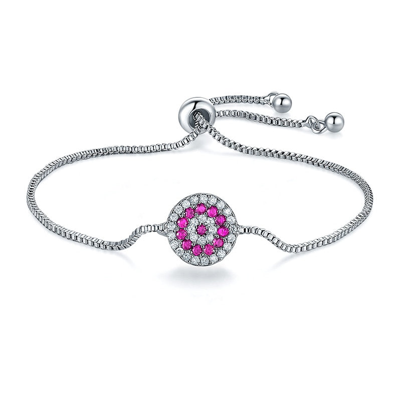 Bracelet avec des zircons colorés