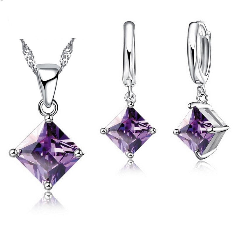 Ensemble de bijoux avec zirconia