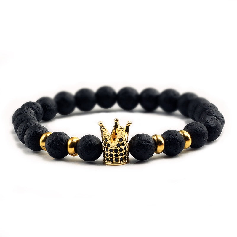 Bracelet avec pierre volcanique