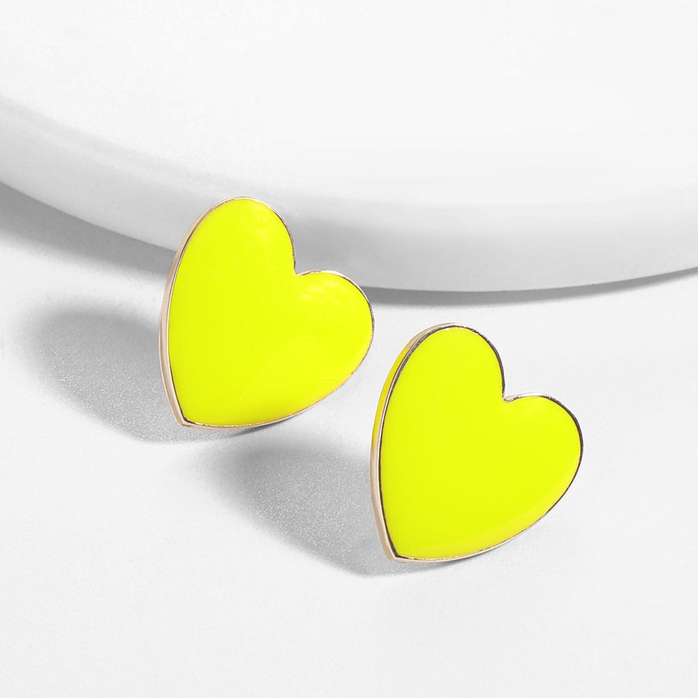 Boucles d'oreilles - cœurs colorés