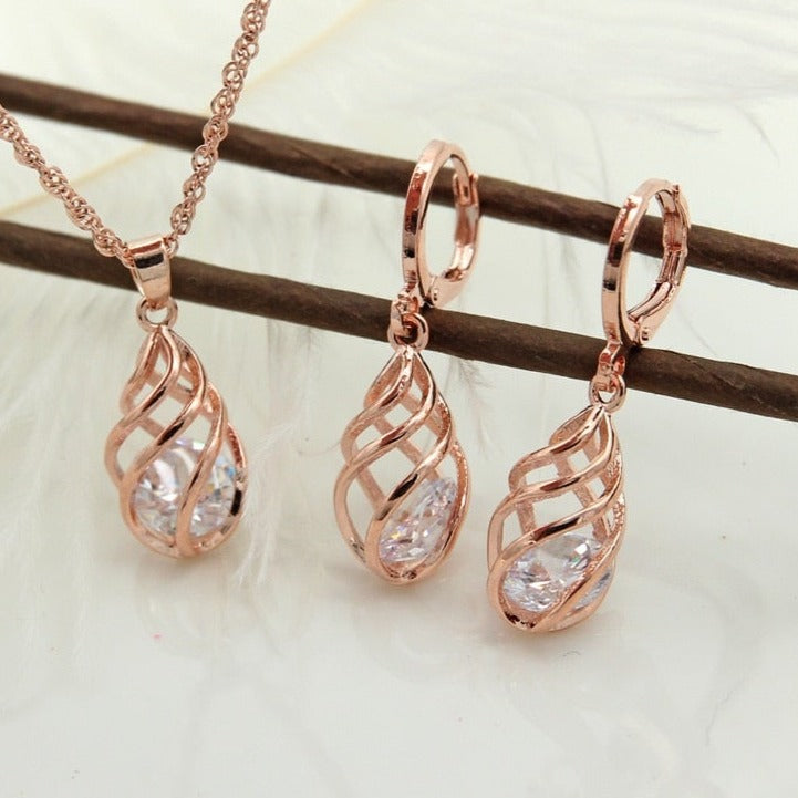 Ensemble de bijoux avec motif en spirale