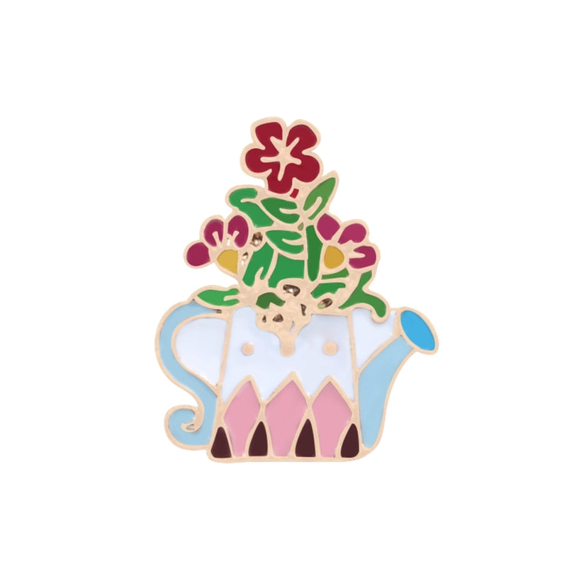 Broche à thème floral