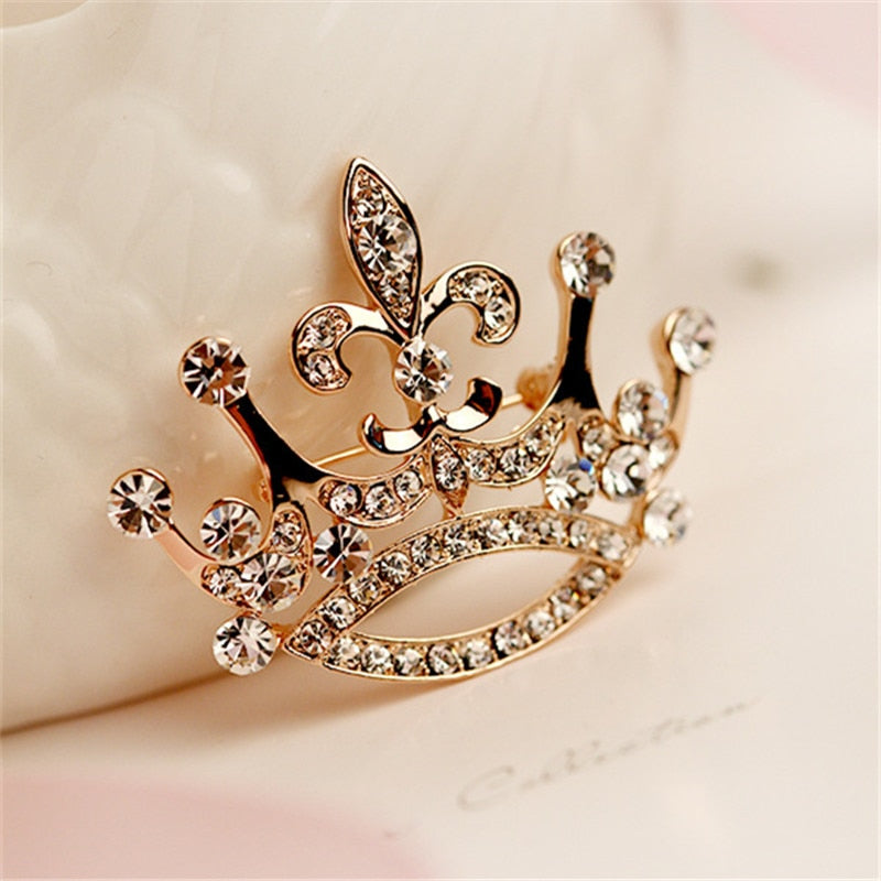 Broche à couronne avec zirconia