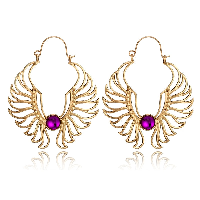 Boucles d'oreilles à motif d'aile