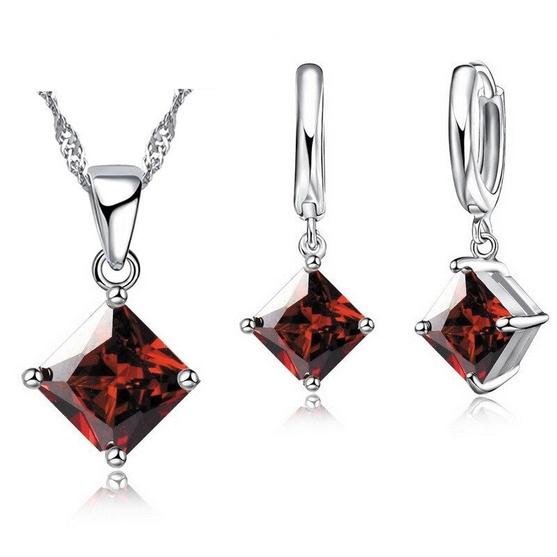 Ensemble de bijoux avec zirconia